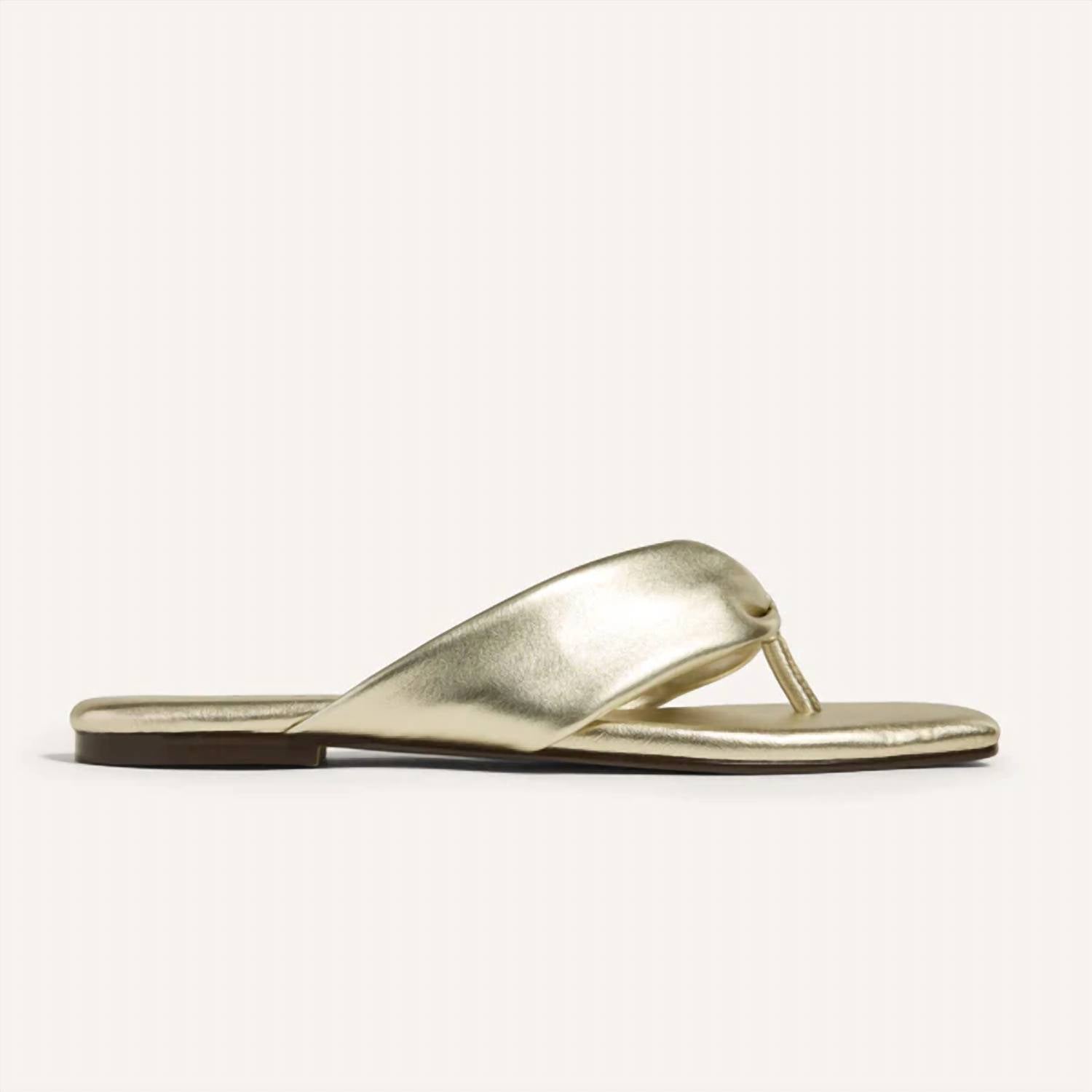 Yosi Samra - Women's Reece Metallic Leather Flat Sandals