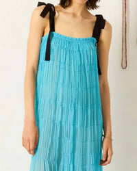 ALIX OF BOHEMIA Emrys Cerulean Stone Dess in blue - women's dress - detail view