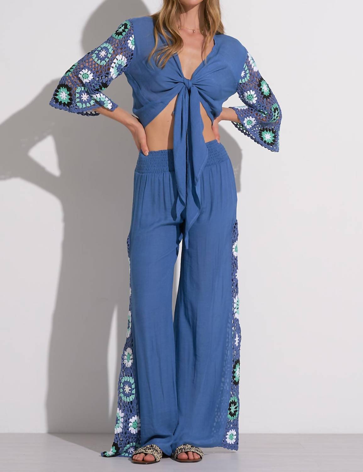 Elan - Palma Crochet Detail Pant