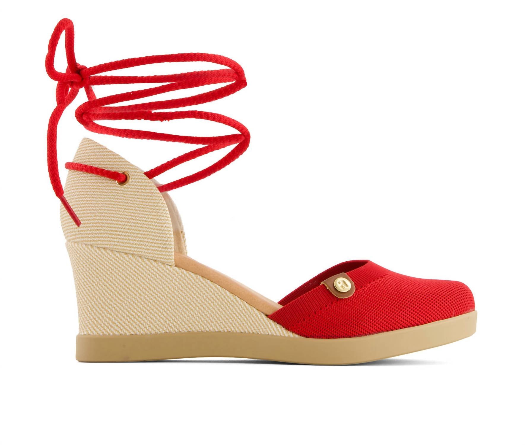 Andrea - Women's Wedge Ankle And Calf Strap Espadrilles