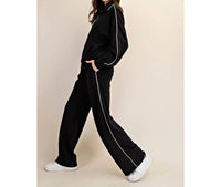 Rae Mode - MODAL SCUBA PIPING STRAIGHT PANT