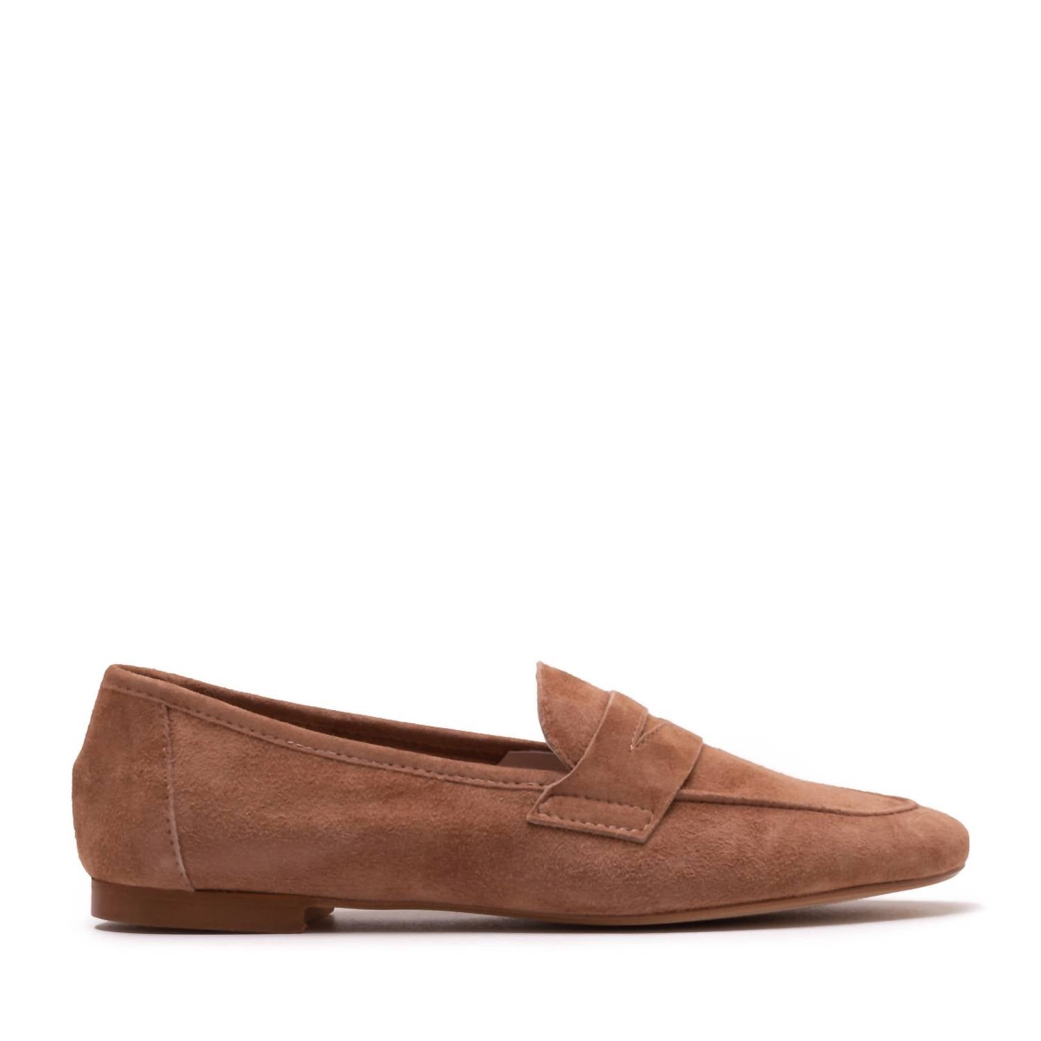 Michele Lopriore Women's Leather Moccassin Shoes in tan - women's flats