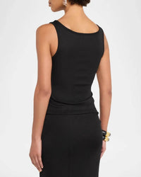 Christopher Esber - Crystal Pendant Twisted Keyhole Tank Top