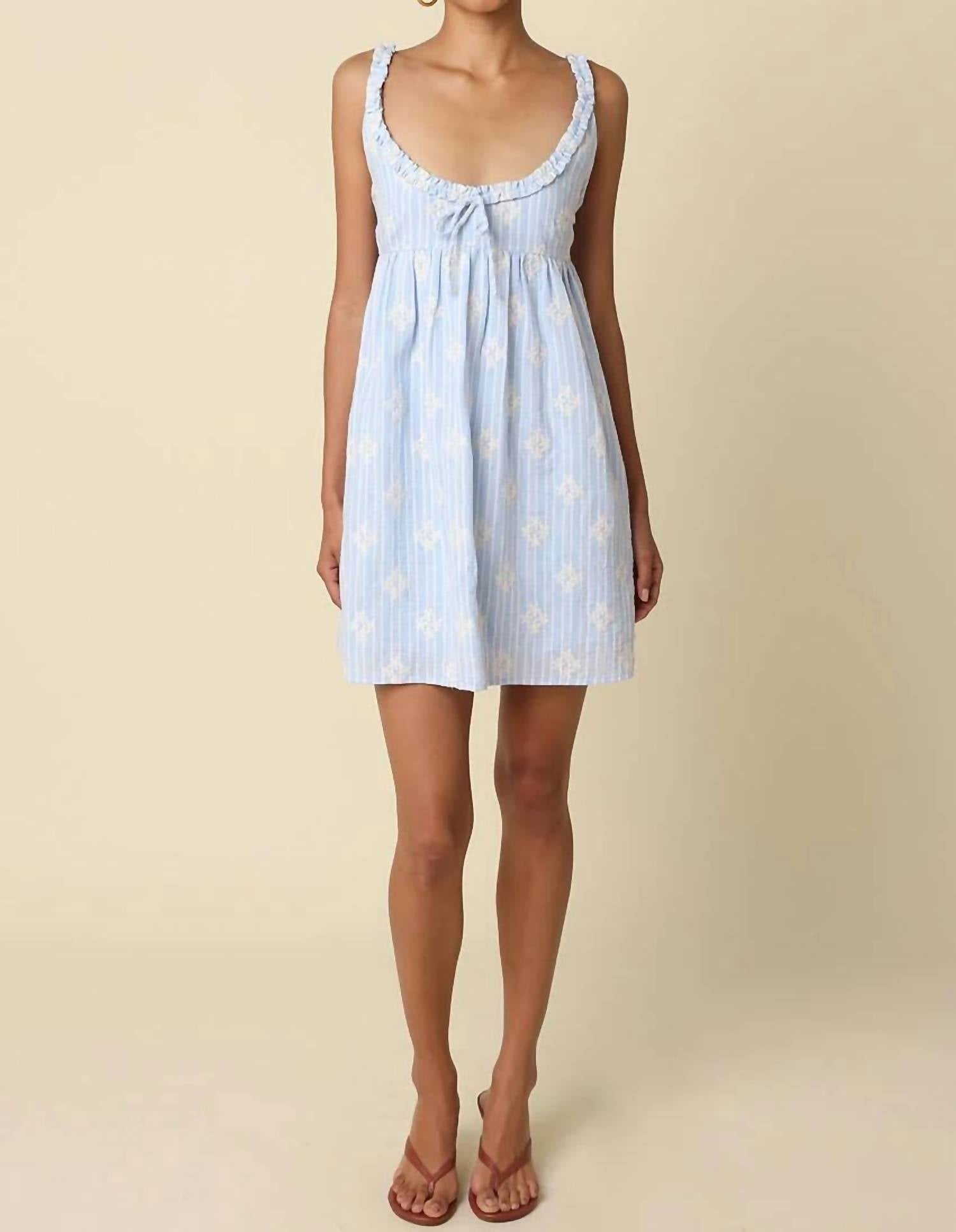 Olivaceous - Anne Floral Babydoll Mini Dress
