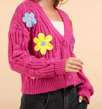 Very J - Statement Flower Cardigan