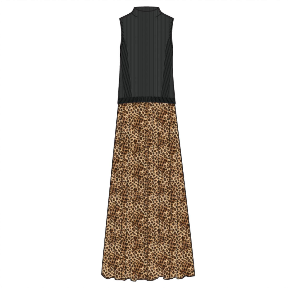 Tribal - Sleeveless Twofer Midi Dress