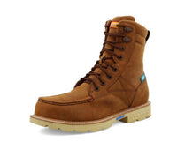 TWISTED X Men's Nano Safety-toe Waterproof Cellstretch Work Boot in brown saddle - men's boots