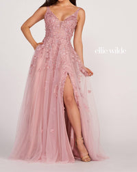 Ellie Wilde - Side-slit Long Prom Ball Gown
