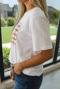 Aapparella - Fancy Embroidered Patch Flag Tee