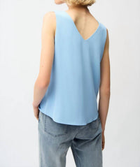 Joseph Ribkoff - Sleeveless V-neck Woven Twill Tank Top