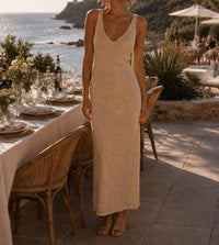 Apricot - Sparkle Knitted Dress