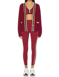 Beach Riot Gene Knit Cardigan in maroon merlot - women's cardigan - view 4