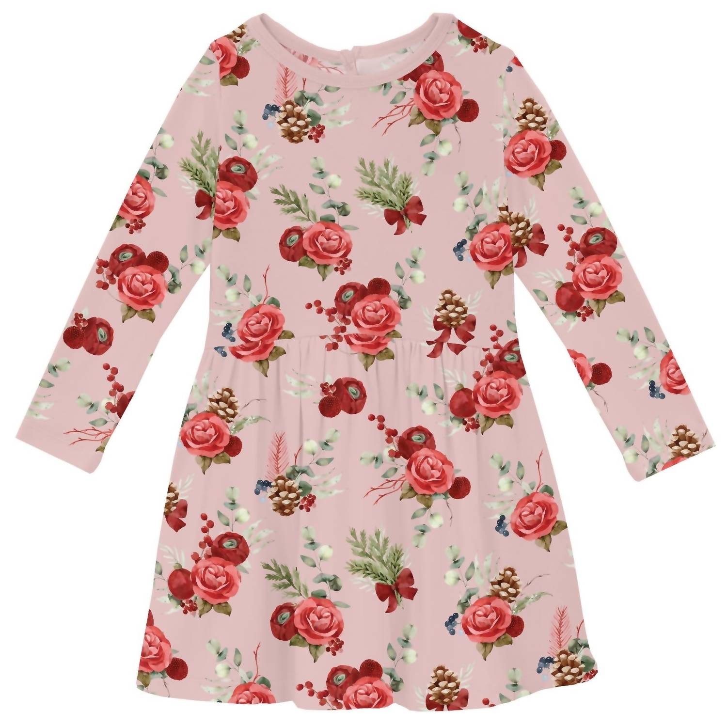 Kickee - Kid's Long Sleeve Twirl Dress With Pockets