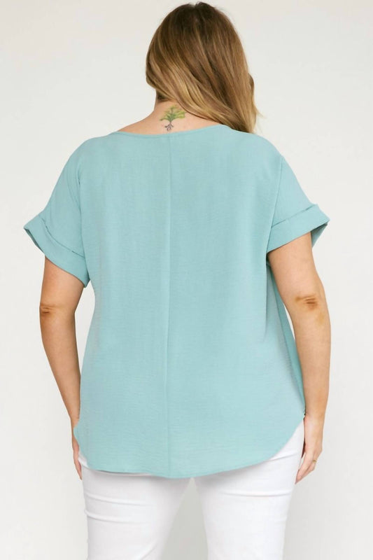 Entro - Scoop Neck Short Sleeve Top