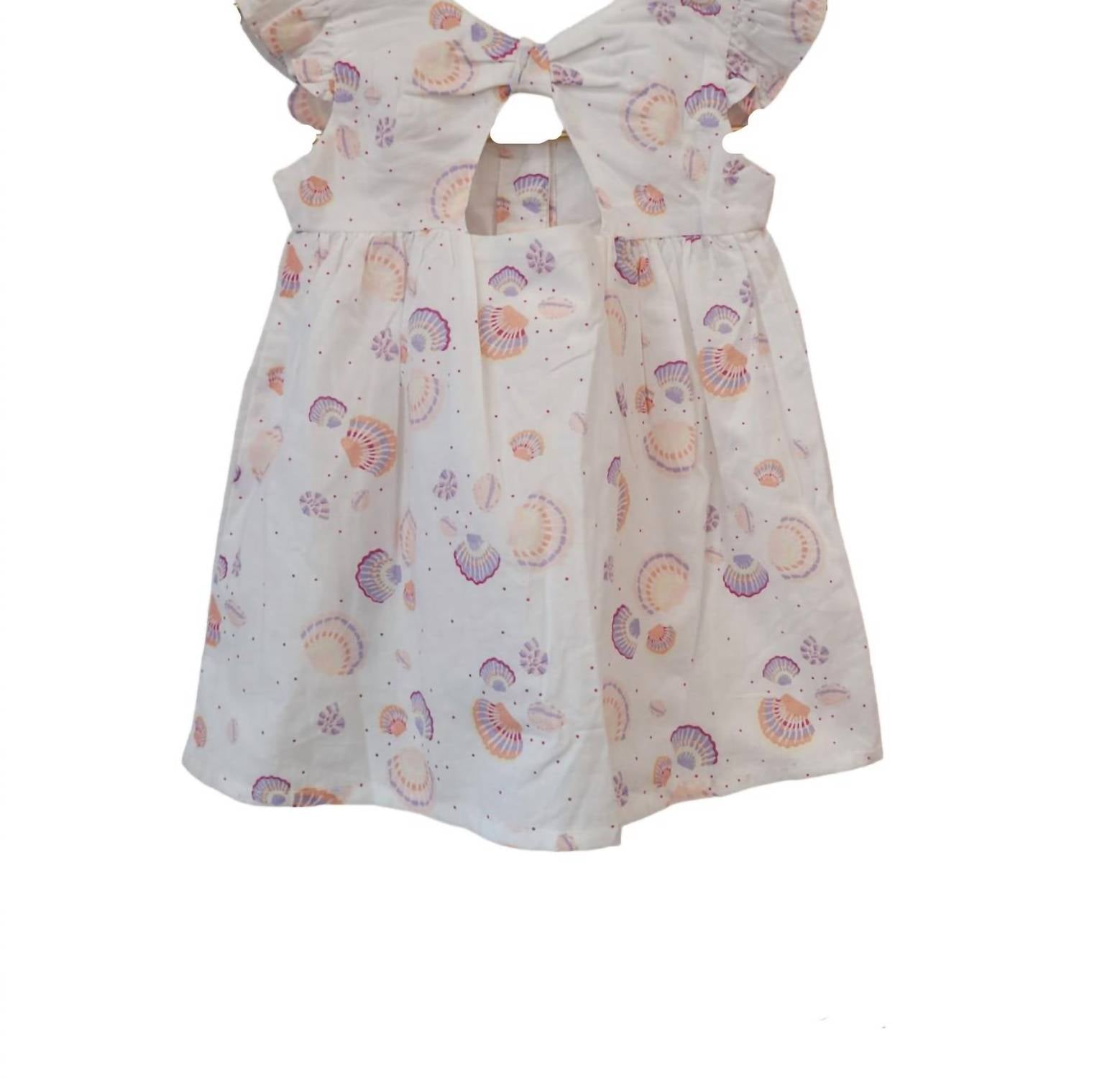 Carrement Beau - Girls Percale Seashell Print Dress