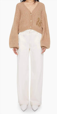 Mother - Puffy Sleeve Varsity Cardigan
