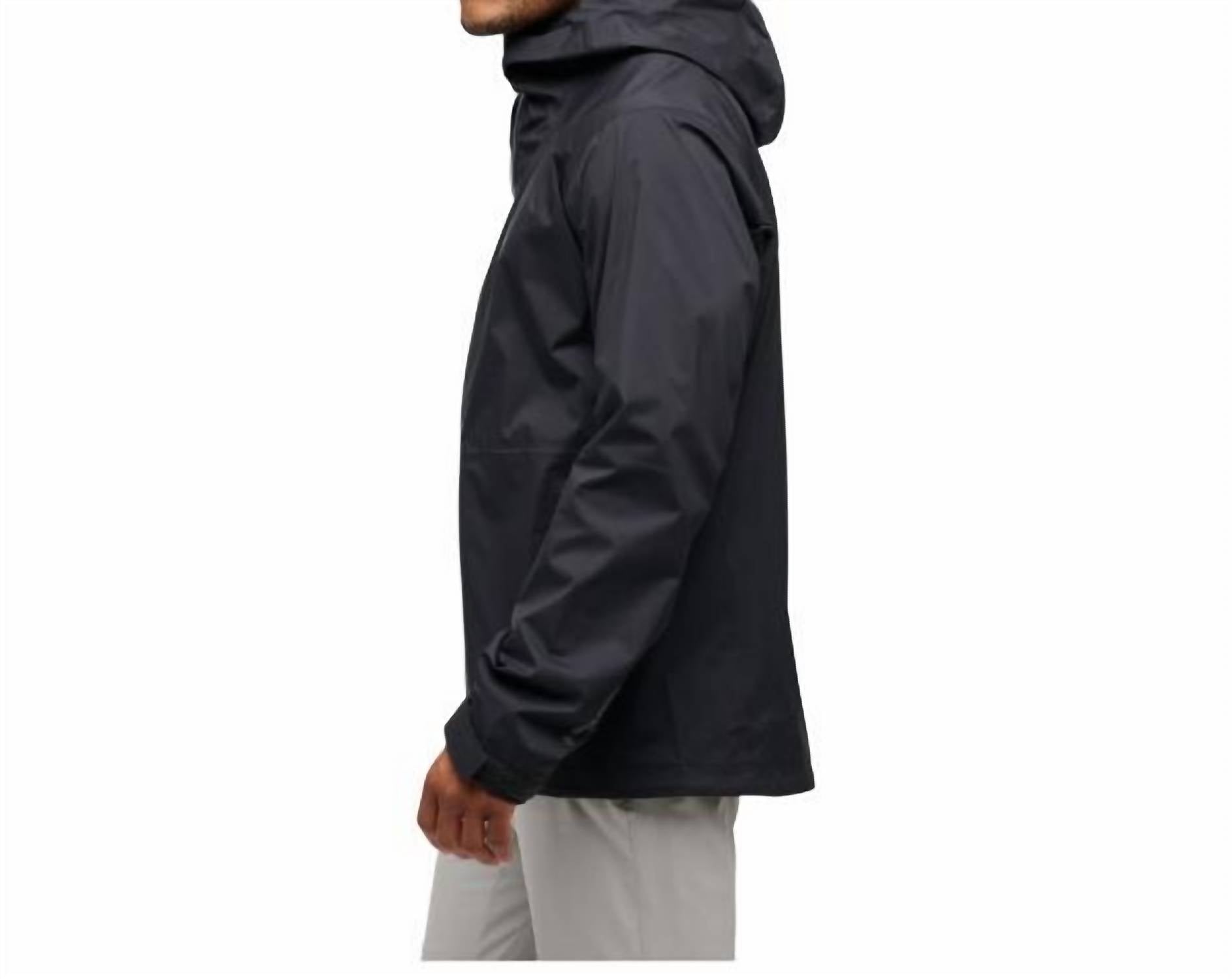 Black Diamond Men's Stormline Stretch Rain Shell Windbreaker in black - men's jacket - alternate view