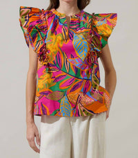Sugarlips - Milana Ruffle Poplin Top