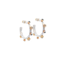 SMITH & CO Women's Metal Hoop Earrings in white - women's jewelry