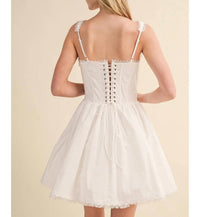 Klesis - Ciara Lace Edge Corset Gathered Mini Dress