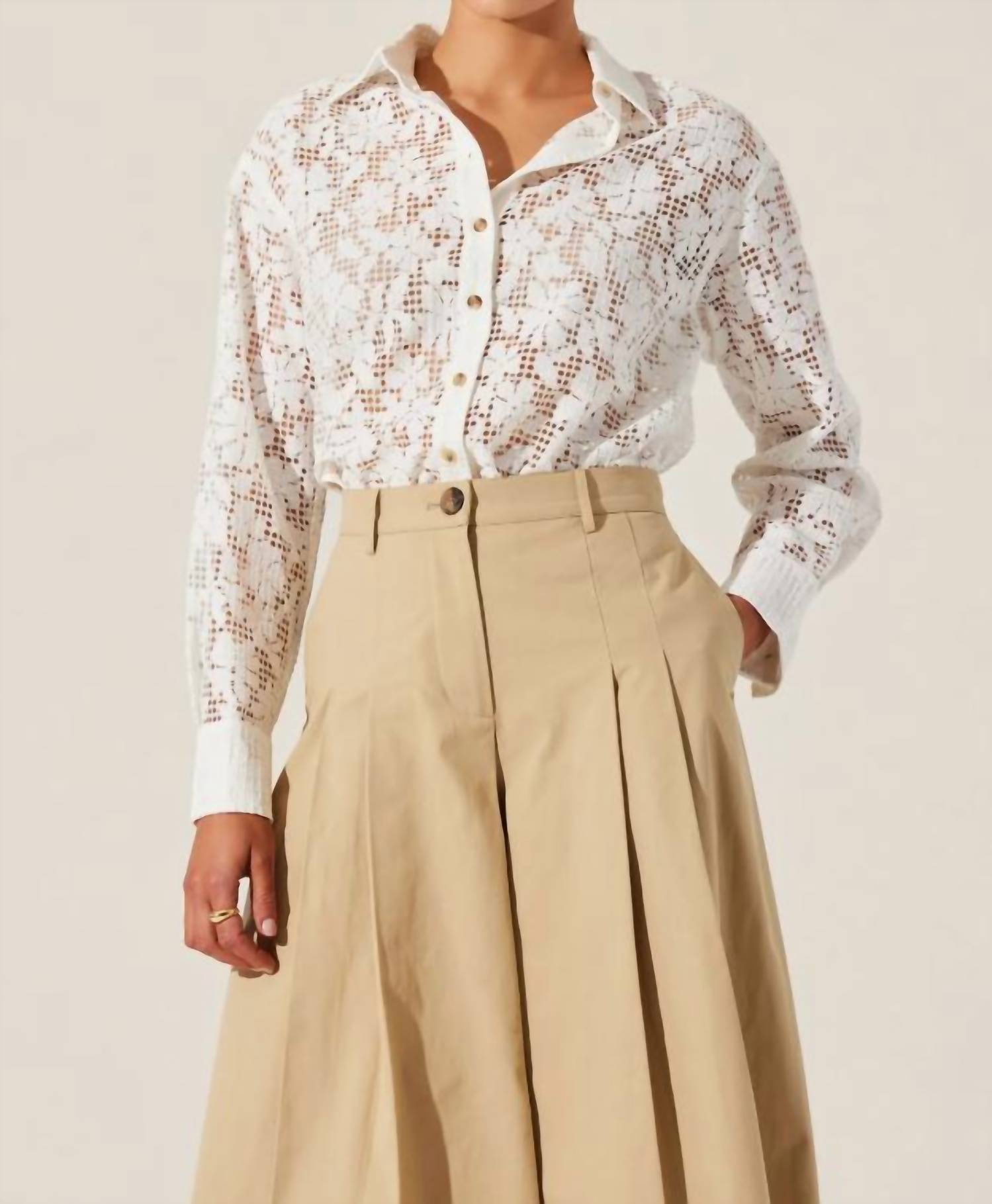 Astr - Tisa Floral Lace Top