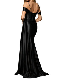 Nox Anabel - Corset Satin Slit Gown