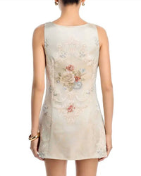 Sofie The Label - Kiara Floral Jacquard High Neck Mini Dress