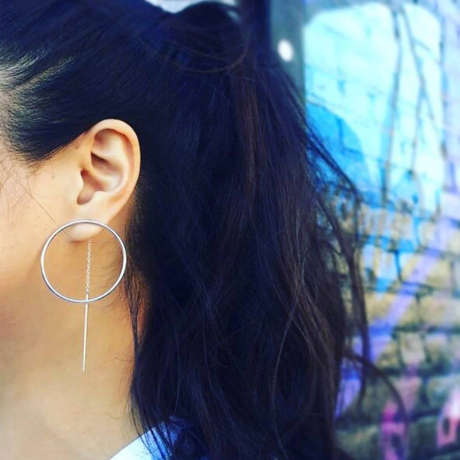 Gold & Honey - Women's Interchangeable Circle Drop Earrings
