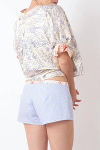 La Prestic Ouiston - Boop Pinstriped Cotton Shorts