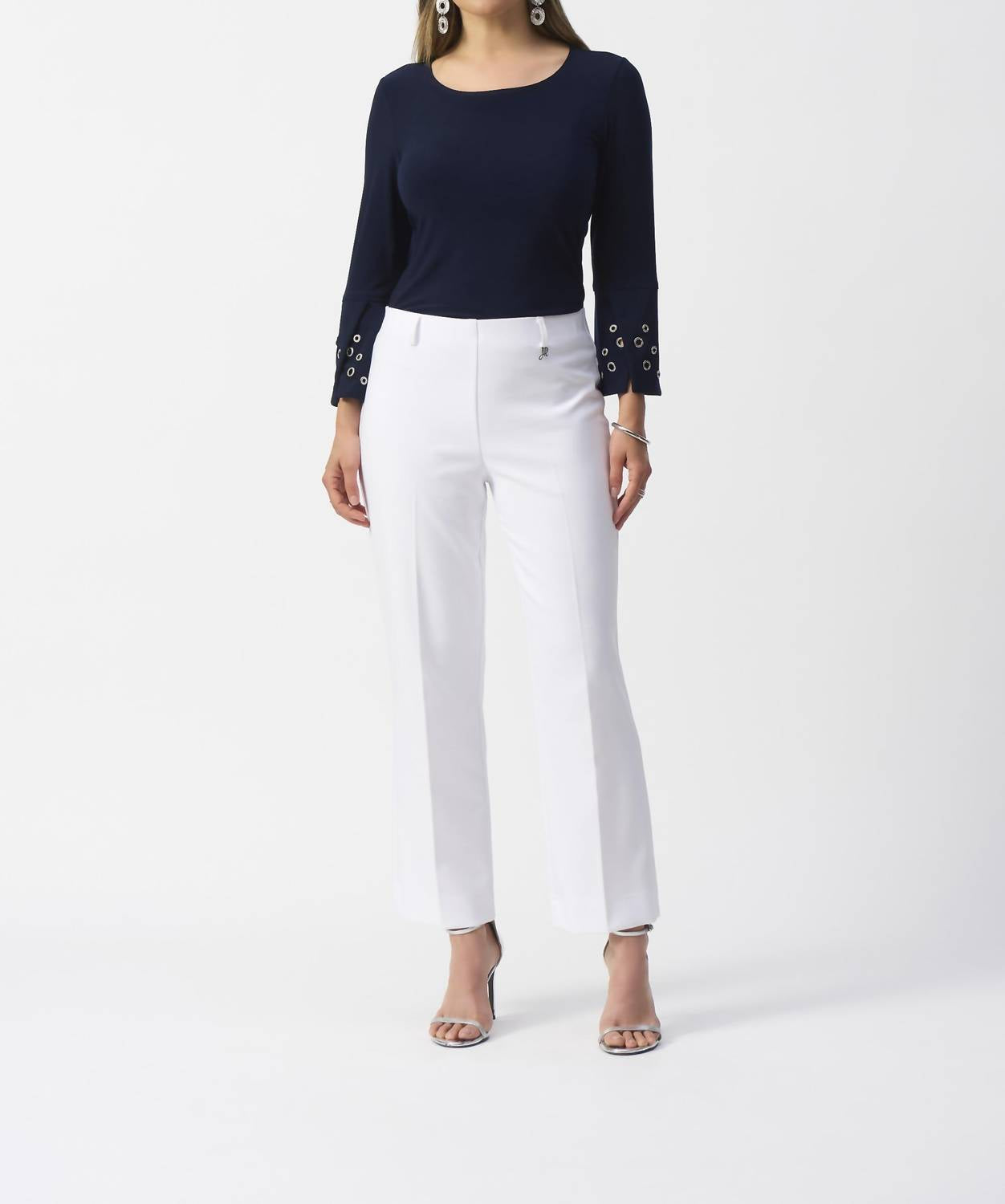 Joseph Ribkoff - Eyelet Flared Top