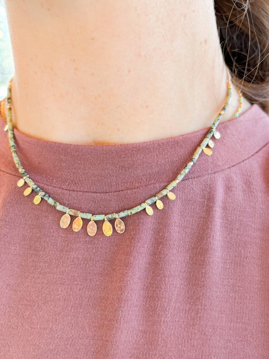 ISABEL MARANT Women's Elyas Short Necklace in khaki - women's jewelry - view 4