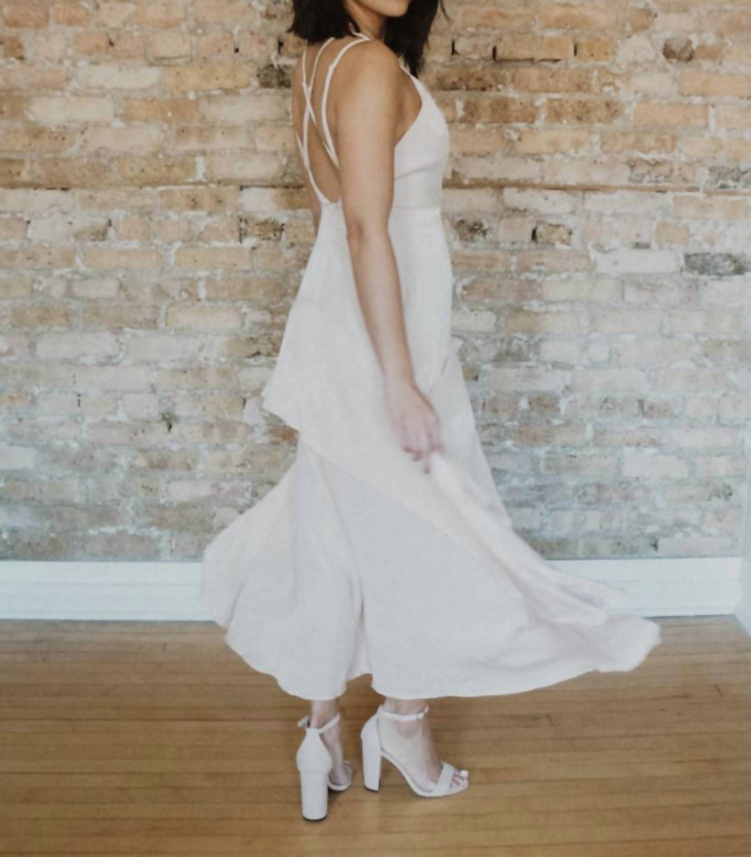 Strut & Bolt - Asymmetric hem criss cross dress