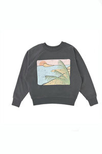 Tiny Whales - Kids Girls Crew Neck Sweatshirt
