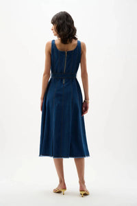 Joseph Ribkoff - Belted Midi A-line Dress