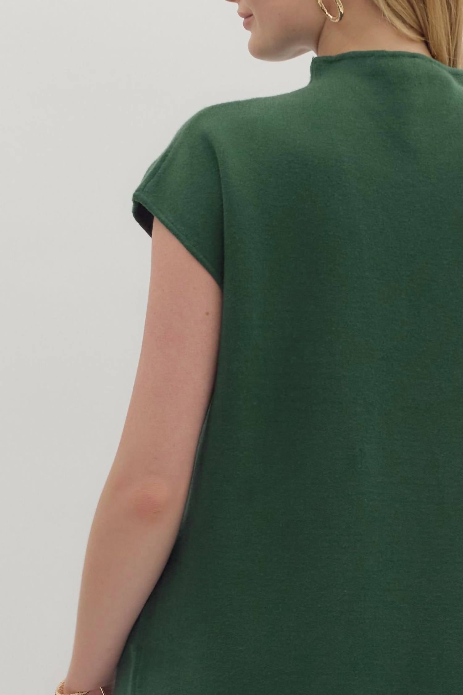 Entro - Mock Neck Sweater Mini Dress