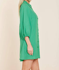 Dolce Cabo - Linen Exaggerated Sleeve Mini Dress
