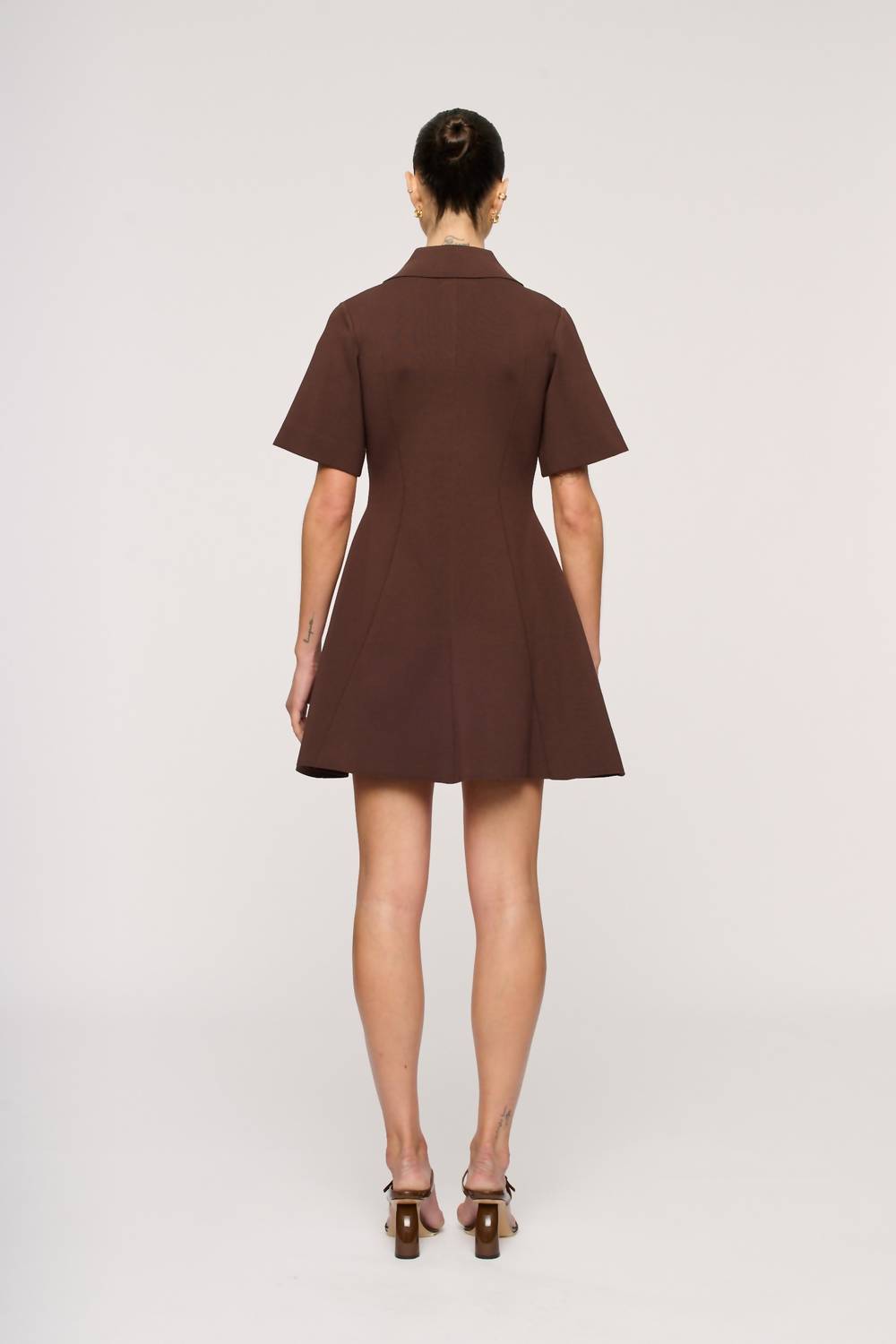 Clea - Sorrel Knit Mini Shirt Dress