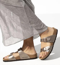 BIRKENSTOCK Women's Sydney Birko-flor Sandals in graceful taupe - women's sandal - alternate view