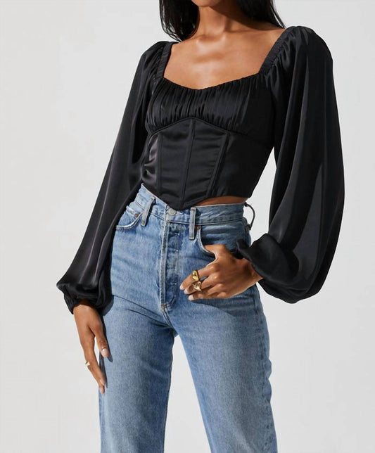 Astr - Penny Puff Sleeve Top