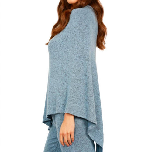 Solid Asymmetrical Poncho