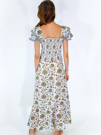 Erica Wilson Coast Wrap Skirt in florence floral - women's skirt - detail view