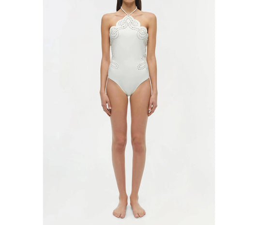 Jonathan Simkhai - Nicolette Broderie Anglaise One Piece Swimsuit