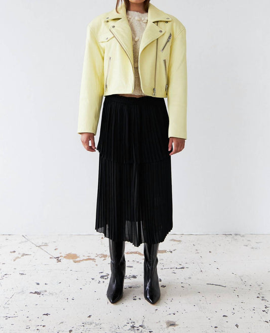 Stella Nova - Short Leather Biker Jacket