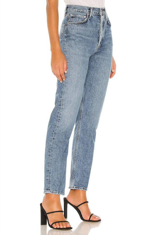 90's Pinch Waist High Rise Straight Jeans