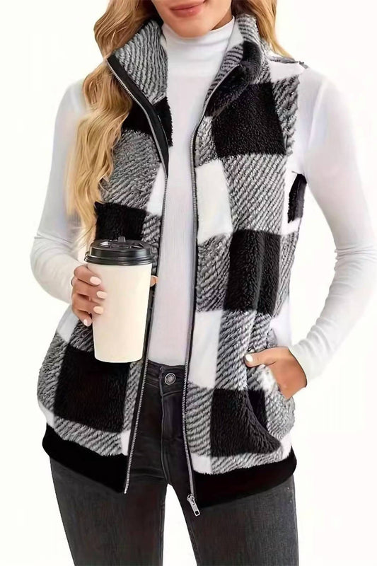 Little Daisy Closet - Fleece Plaid Vest