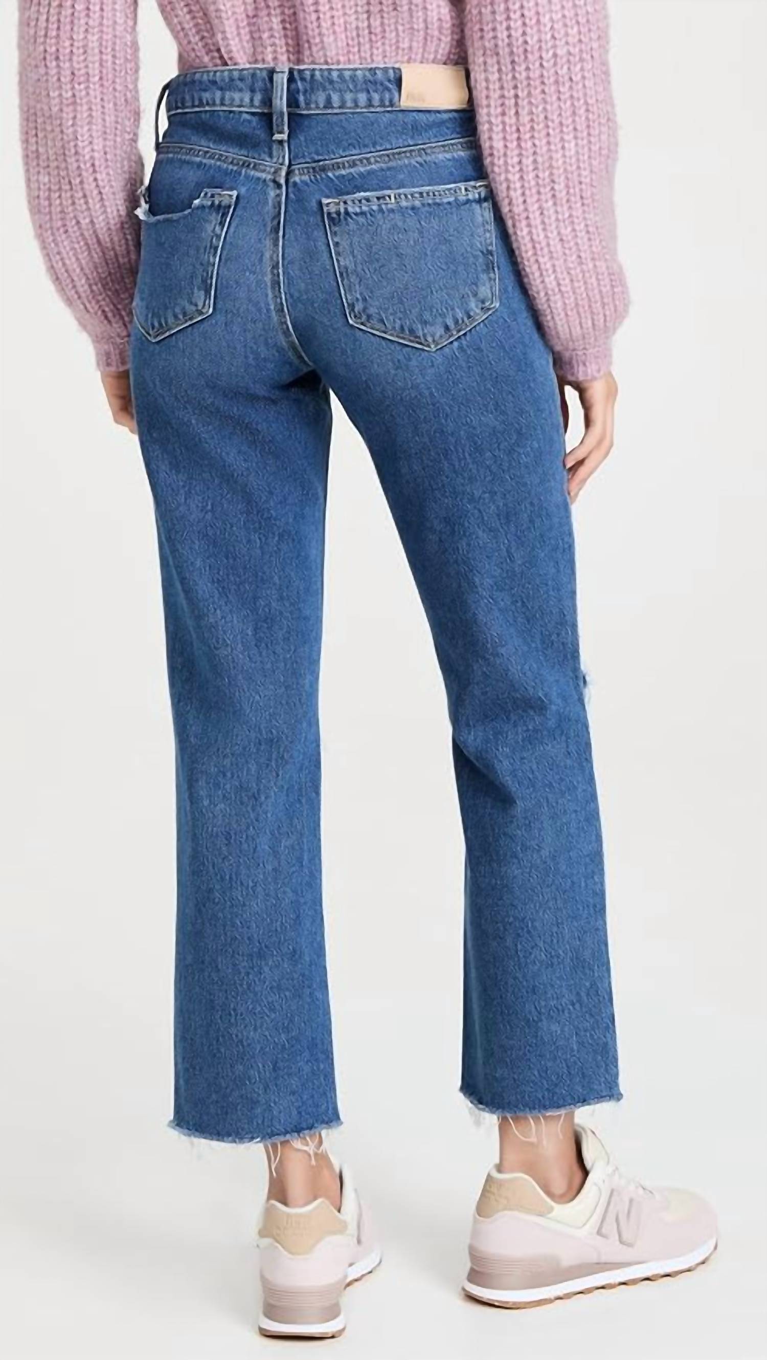 Paige - Noella Mid Rise Straight Leg Jeans
