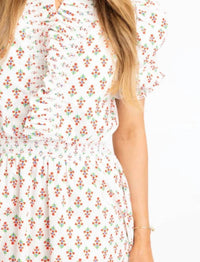 Karlie - High Collar Floral Maxi Dress