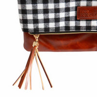 Funky Monkey - Fold Over Buffalo Check Clutch