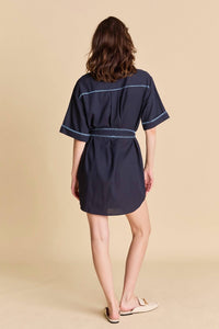 English Factory - Stitch Detailed Shirt Mini Dress