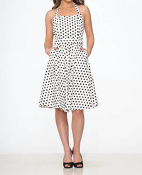 Orchid Bloom - Polka Dot Halter Dress